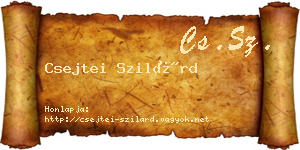 Csejtei Szilárd névjegykártya