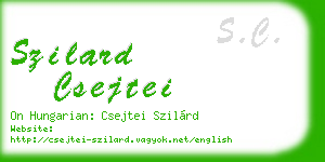 szilard csejtei business card